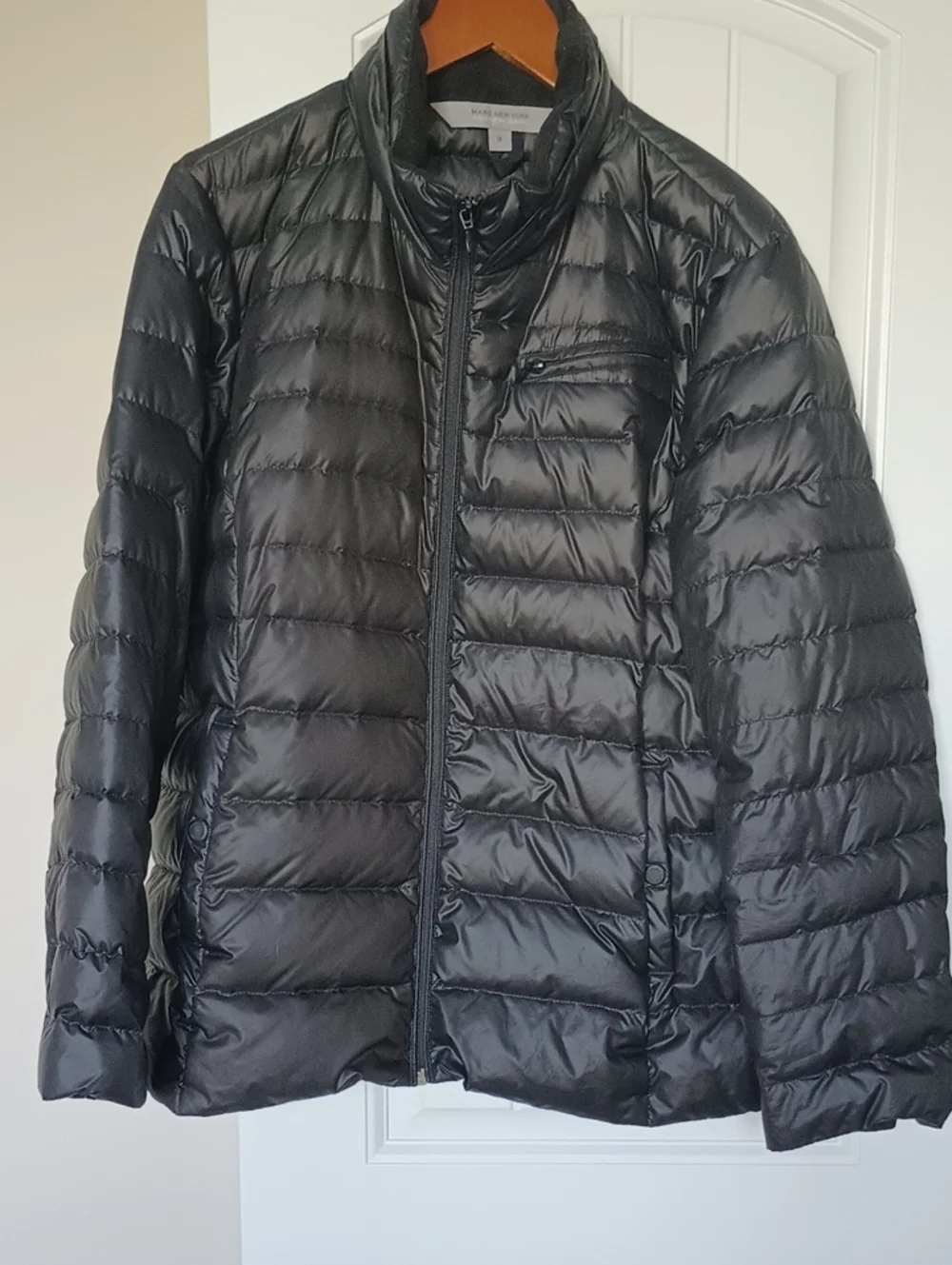 Marc New York Andrew Marc Womens 1X Black Quilted Down Puffer Jacket